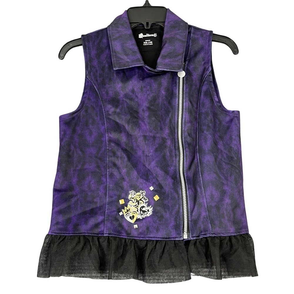 Disney Descendants 3 Moto Vests Ruffle‎ Hem XXL 18 Girls Costume Halloween